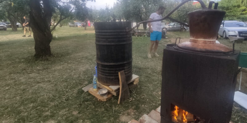 Traditional Brandy Distillation in Starchiojd