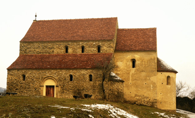 Church castle in Cisnădioara in Cisnădioara
