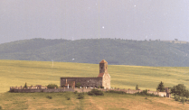 Ruined church Gârbova in Gârbova