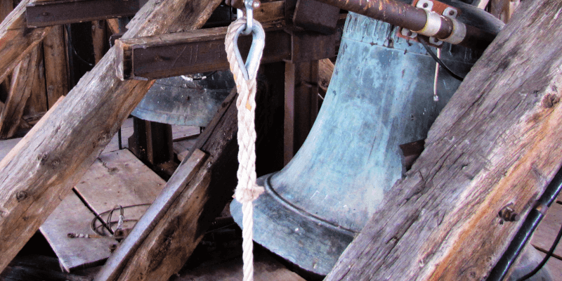 The bells in the fortified church in Movile.