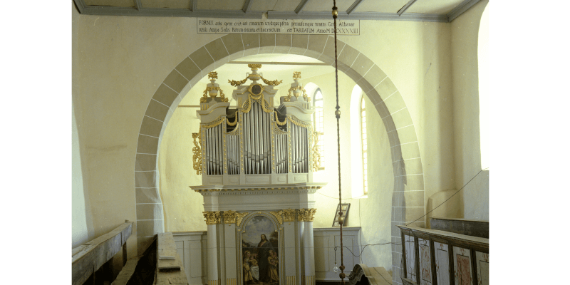 The organ in the churchcastle in Viscri.