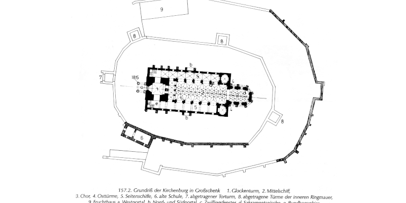 Der Plan der Kirche in Großschenk