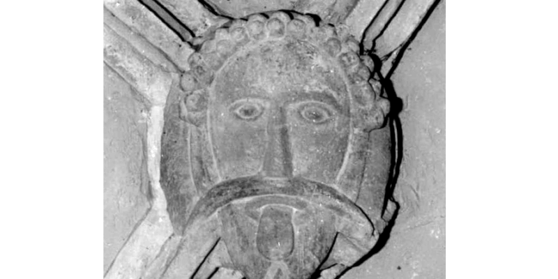 The green man from Richis on a keystone.