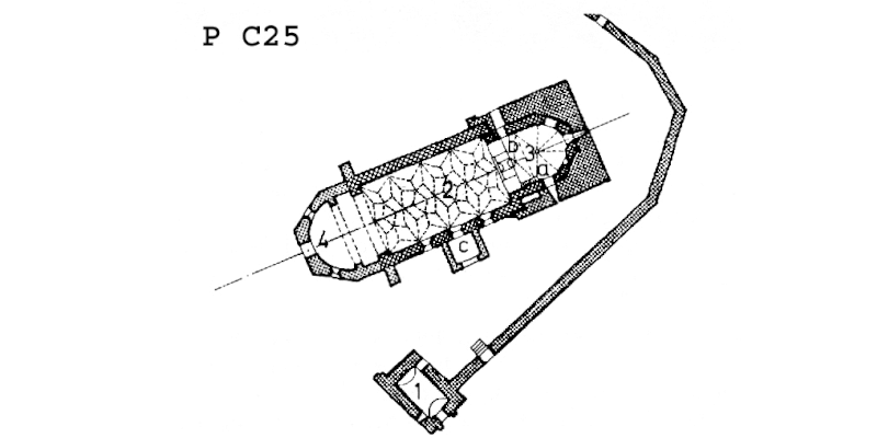 A plan of the church in Netus, Transylvania