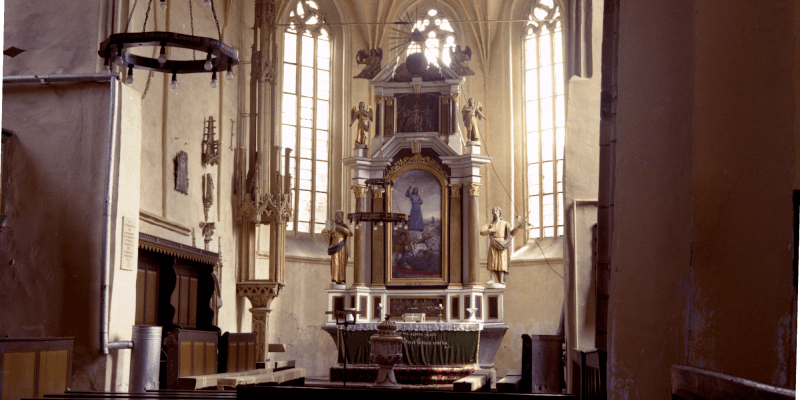 Der Altar in Meschen, Siebenbürgen