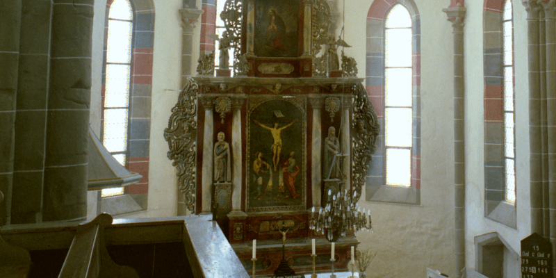 The altar in the monastery and church in Carta Transylvania