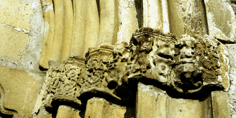 The west portal of the church in Carta Transylvania