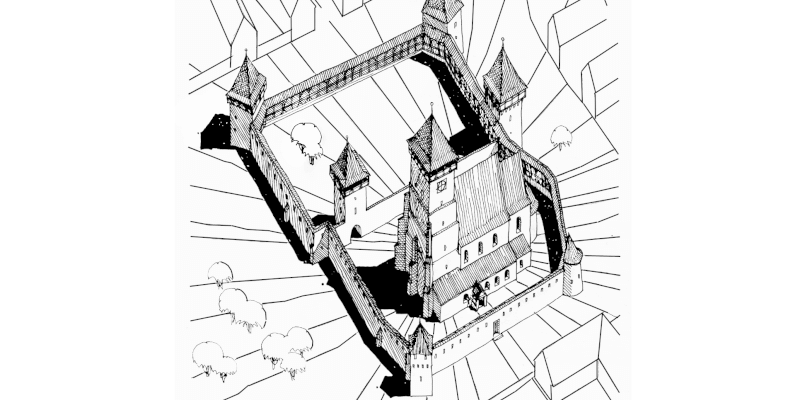Die Verteidigungsanlagen in Chirp?r, Kirchberg, Siebenbürgen