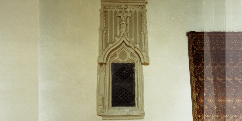 The sacramental niche in the fortified church of Agnita, Transylvania