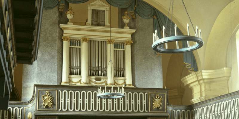 The Organ in the fortified church in Nocrich, Transylvania