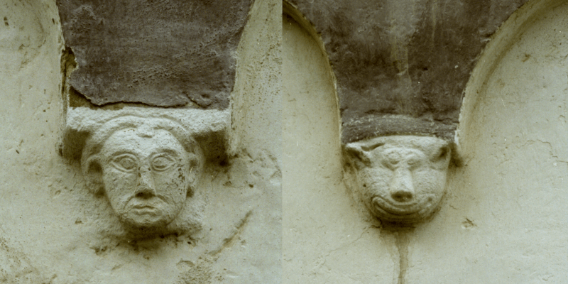 Tierdarstellungen auf der Apsis in der Kirchenburg in Nou, Neudorf bei Hermannstadt, Siebenbürgen