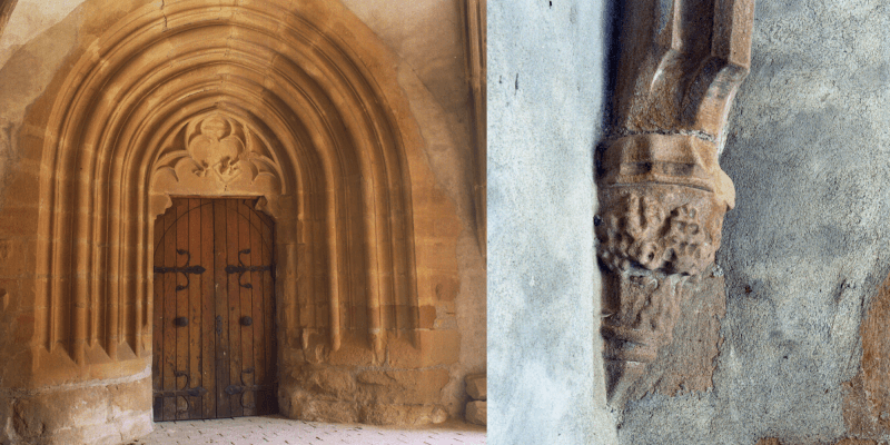 The portal in the fortified church in ?oar?, Transylvania