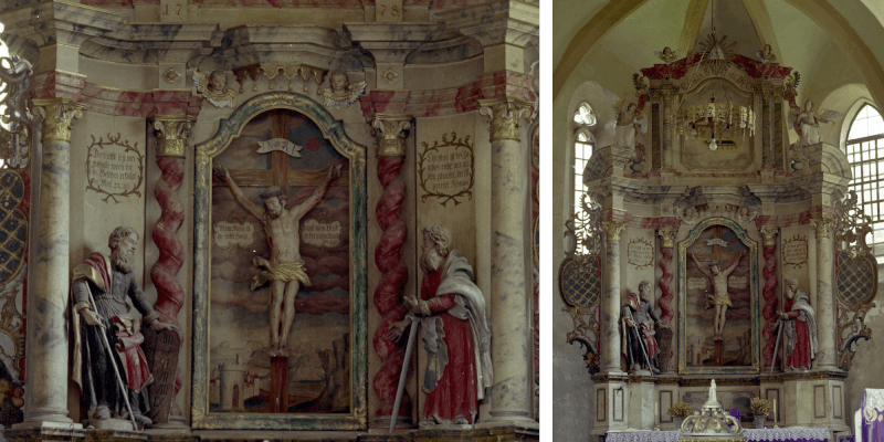 Der Altar in der Kirchenburg von Buzd/Bußd in Siebenbuergen