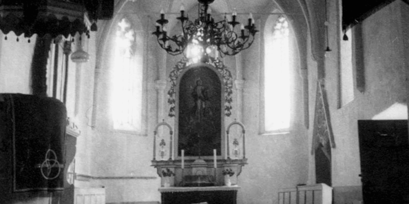 The altar of the fortified church of Curciu in Transylvania