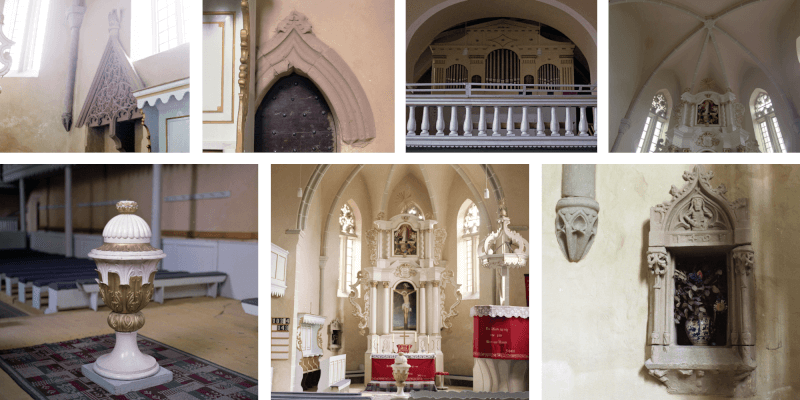 The choir of the fortified church in Igisu Nou in Transylvania