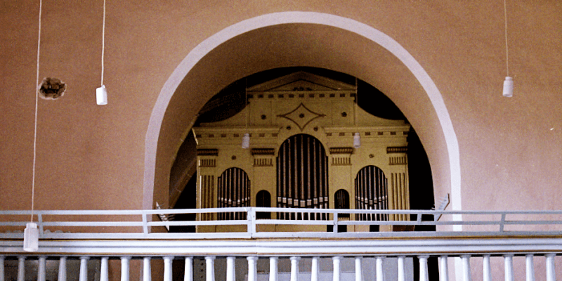 The Organ in the fortified church in Igisu Nou in Transylvania