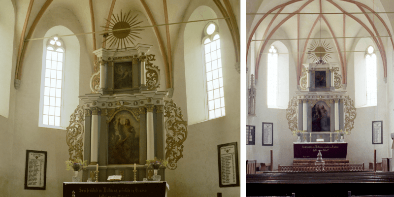 Der Altar der Kirchenburg in Saschiz / Keisd in Siebenbuergen