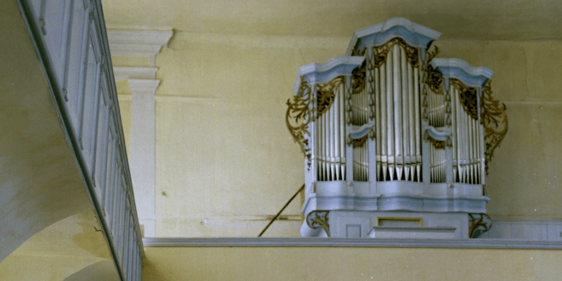 The Organ in the fortified church in Nadis in Transylvania