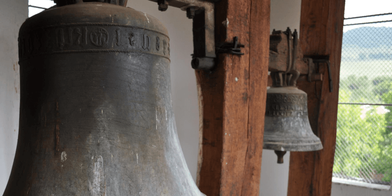The bells in the fortified church in Filitelnic in Transylvania