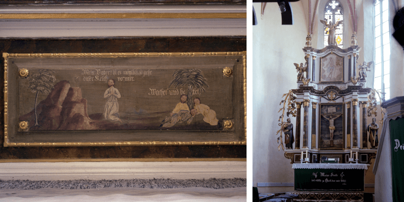 Der Altar in der Kirchenburg in Atel/Hetzeldorf in Siebenbuergen