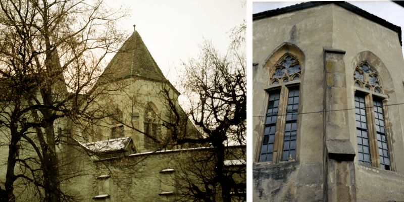 The choir of the fortified church in Saros pe Tarnave in Transylvania