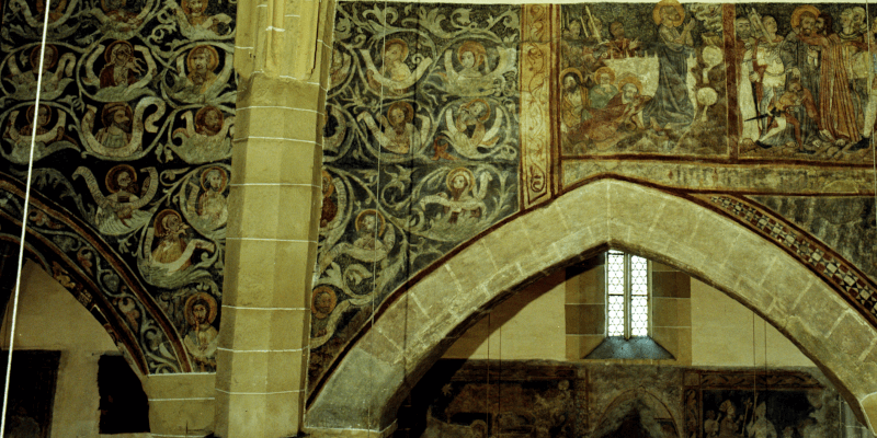 Die Wandmallereien in der Stadtpfarrkiche, Margarethenkirche Meidasch / Media? in Siebenbuergen