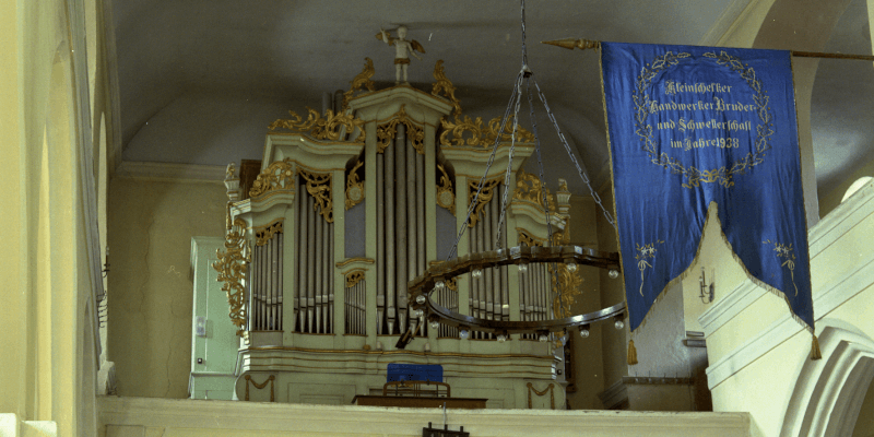 The organ of the fortified church in Seica Mica in Transylvania