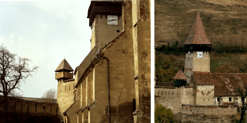 Der Glockenturm der Kirchenburg in Kleinschelken/ Seica Mica in Siebenbuergen