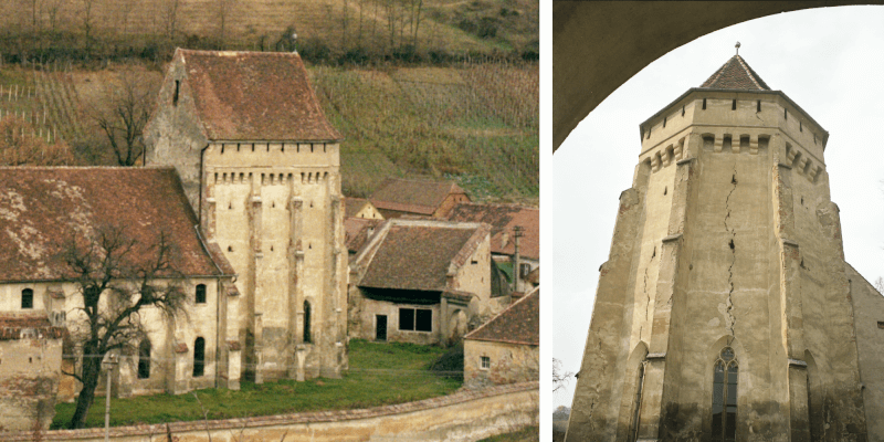 The choir of the fortified church in Seica Mica  in Transylvania