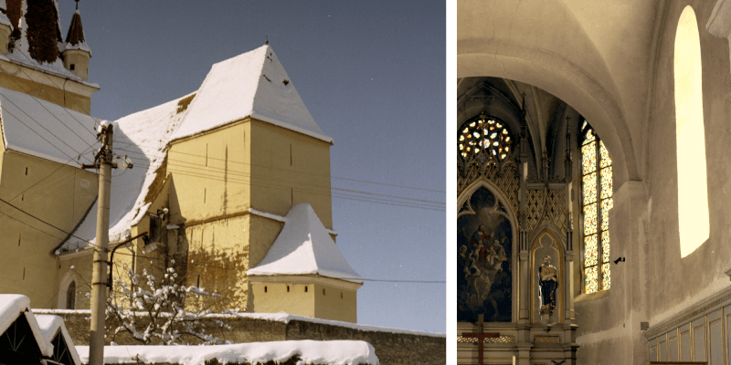 Der Chor der Kirchenburg in Cisnadie / Heltau in Siebenbuergen