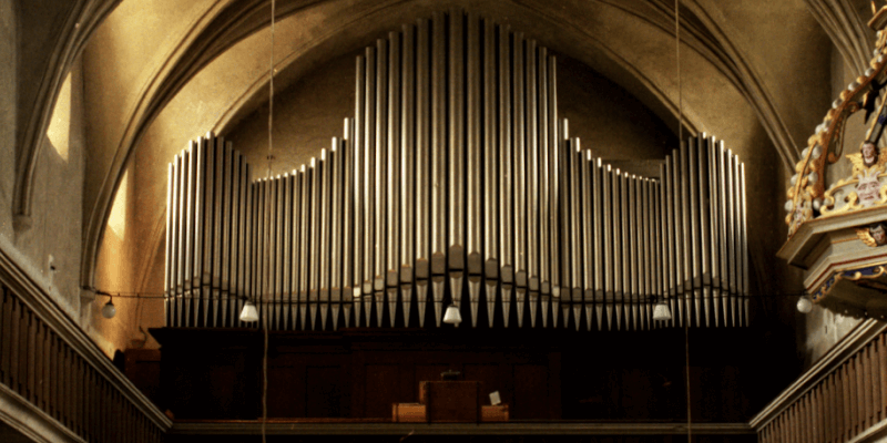 The Organ in the fortified church in Cisnadie/ Heltau in Transylvania