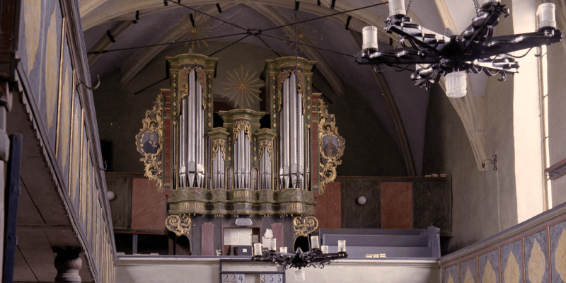 The Organ in the church in Stolzenburg/Slimnic in Transylvania
