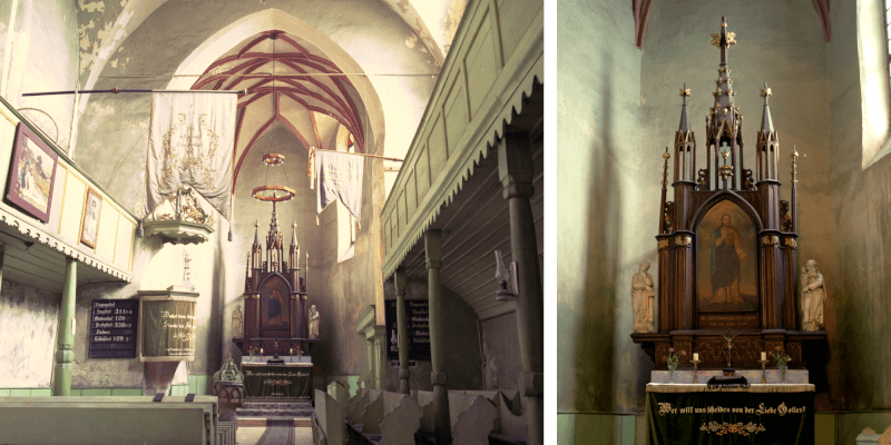 The Altar in the fortified church in Tarnava in Transylvania
