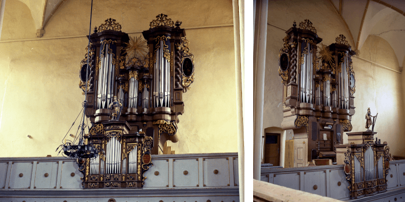 The organ of the fortified church in Cristian/Grossau in Transylvania
