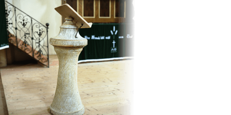 The baptismal font in the fortified church in Cristian/Grossau in Transylvania