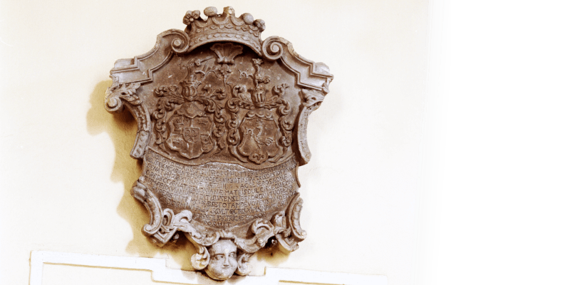 Das Epitaph in der Kirchenburg in Reussmarkt/Miercurea Sibiului in Siebenbuergen