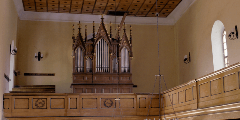 Organ of the fortified church of Calnic in Transylvania
