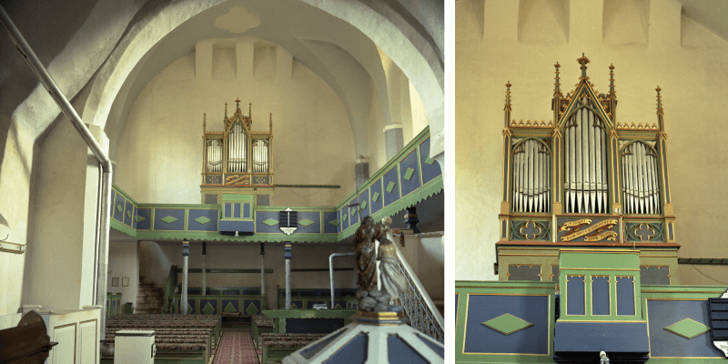 The Organ in the fortified church in Dobranca in Transylvania