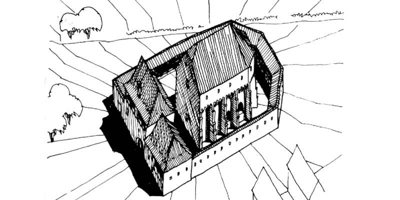 The Fortifications in the fortified church in Boz / Bussd near Sebes in Transylvania