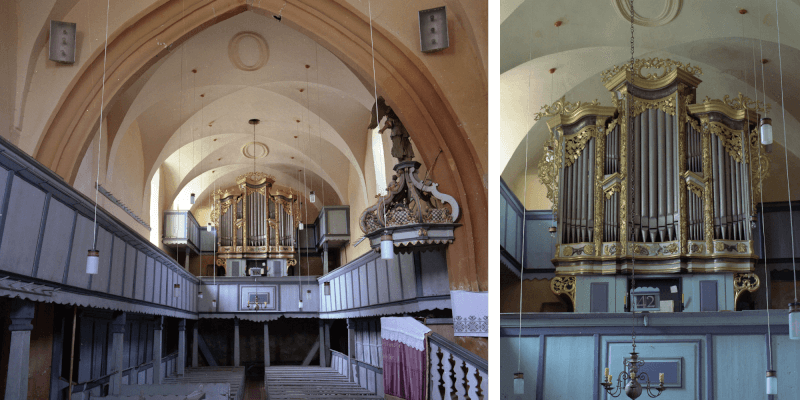 Orga din biserica fortificata din Archita in Transilvania