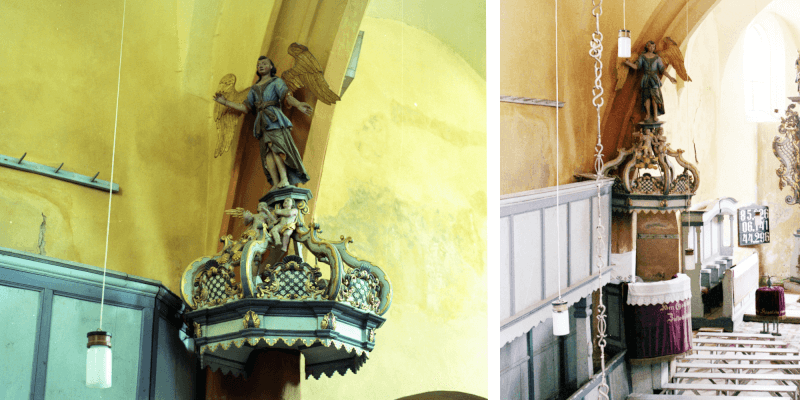 The Pulpit in the fortified church in Archita / Arkeden in Transylvania