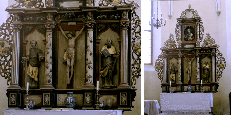 The Altar in the church in Reps / Rupea in Transylvania