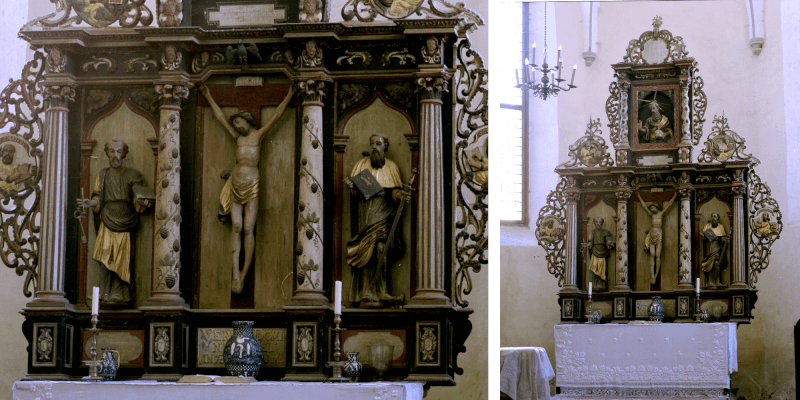 Altarul din biserica din Rupea in Transilvania