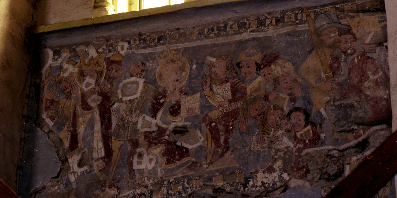 Picturile murale din biserica fortificata din Drauseni in Transilvania