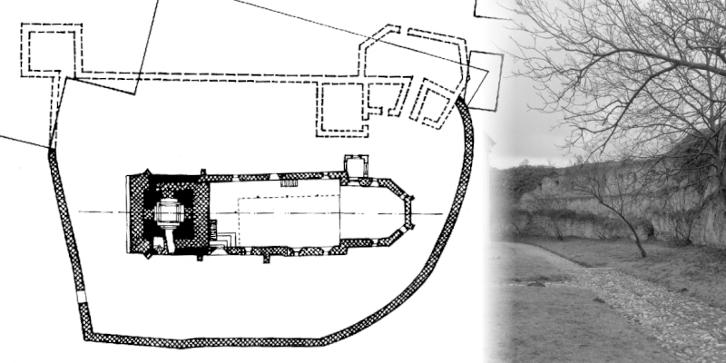 Die Ringmauer der Kirchenburg in Nussbach/Maierus in Siebenbürgen