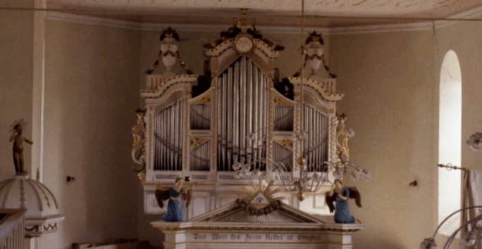 Die Orgel der Kirchenburg in Brenndorf/Bod in Siebenbürgen