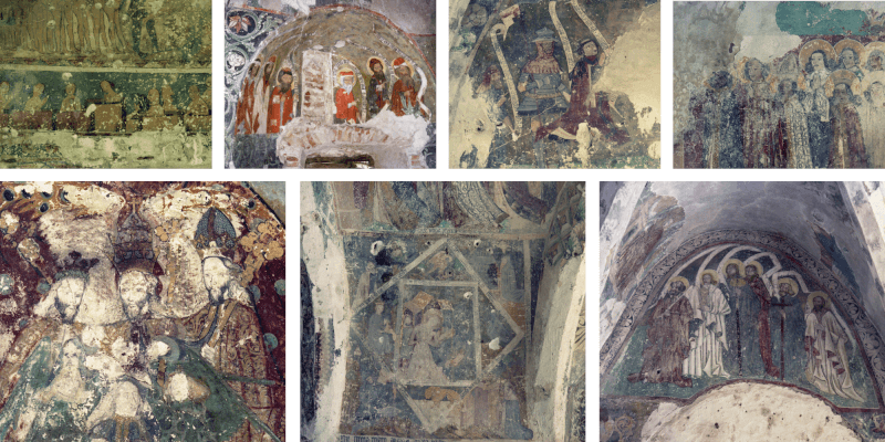 Wall paintings in the chapel in the fortified church in Harman in Transylvania