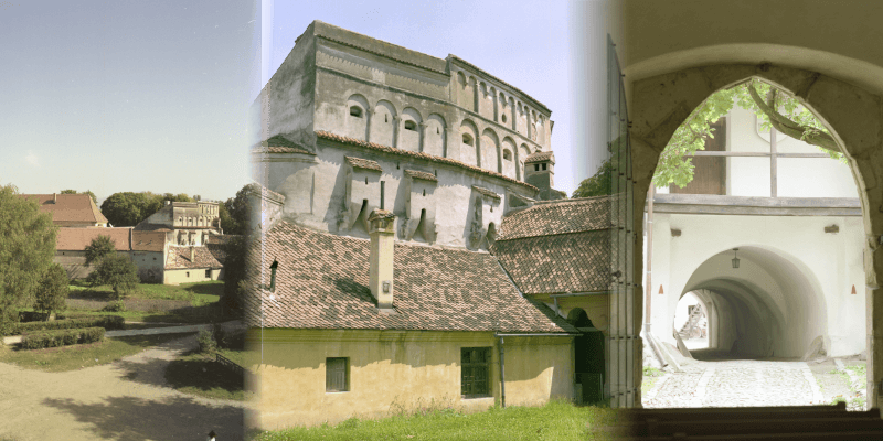 The outer castle of the fortified church in Prejmer in Transylvania