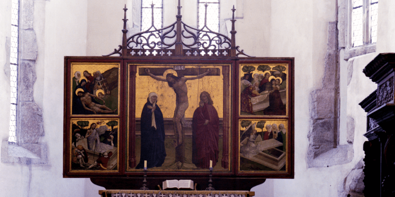 Der Altar in der Kirchenburg in Tartlau/Prejmer in Siebebürgen