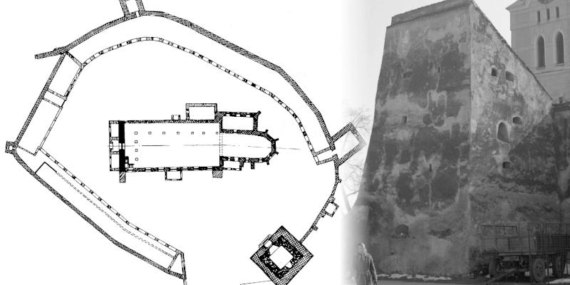 Die Ringmauer der Kirchenburg in Zeiden/Codlea in Siebenbürgen